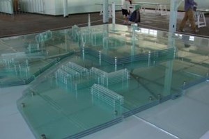 Project fragile - glass sculpture cut on waterjet for Bienale 2012